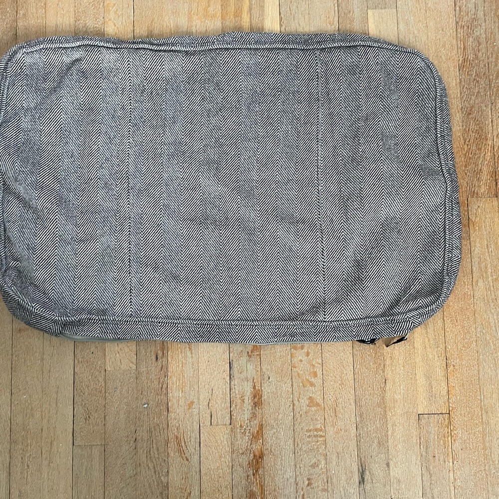 Gray Herringbone Patterned Cushion